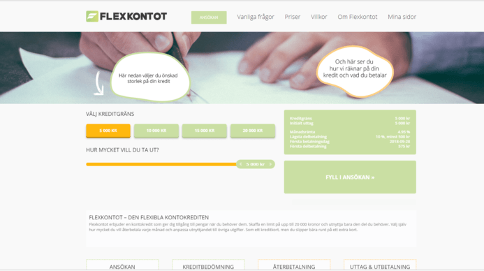 smslån Flexkontot