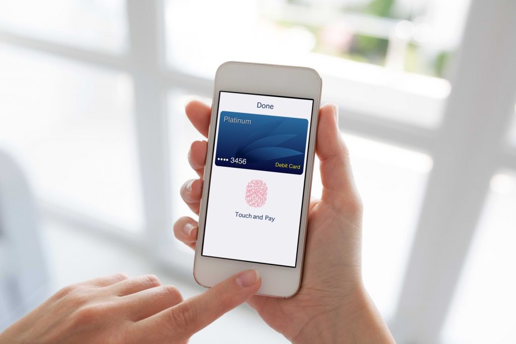Betalar med fingeravtryck på mobilen